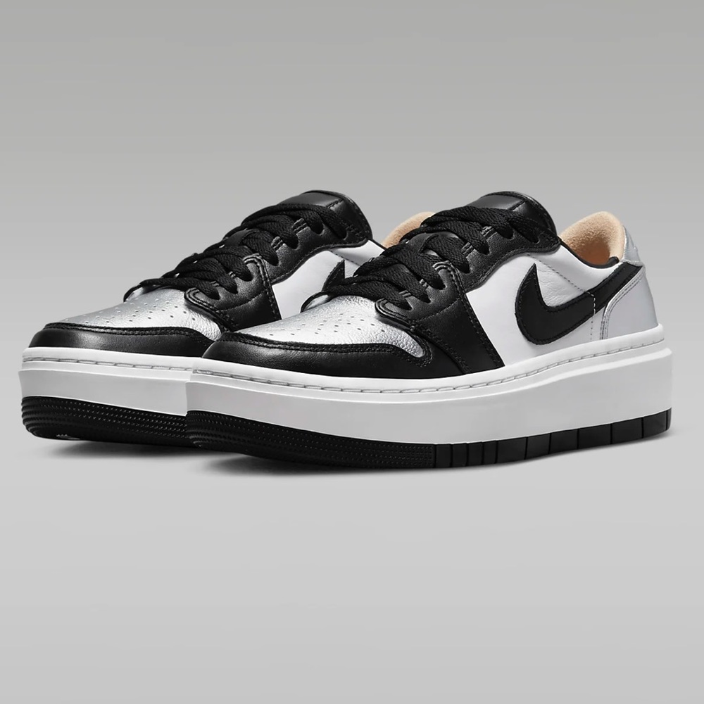 Jordan 1 Elevate Low "Metallic Silver/Black/White" Women's Shoe